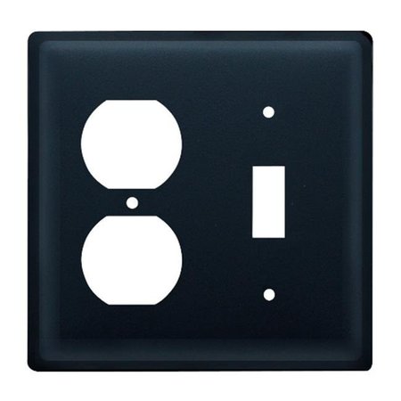 VILLAGE WROUGHT IRON Village Wrought Iron EOS-87 Plain Outlet and Switch Cover - Black EOS-87